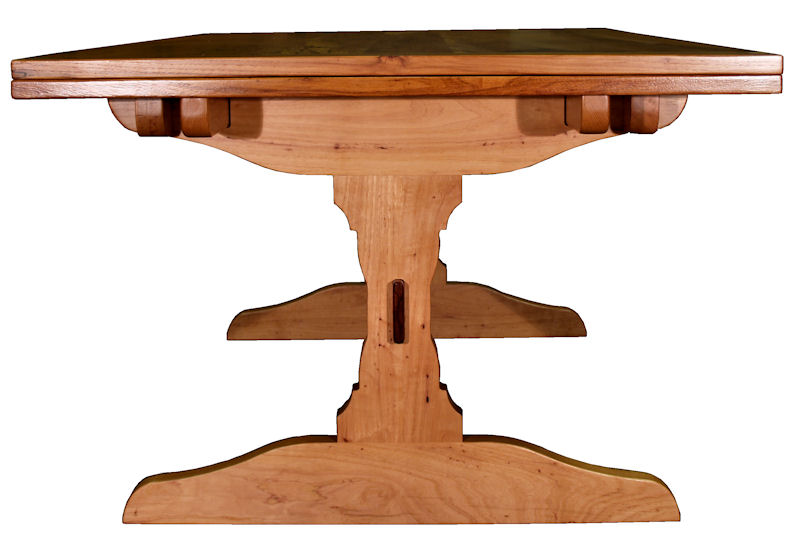 Spalted Pecan Table with Self-Storing Leaves